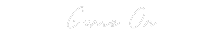 Custom Neon Sign: Game On