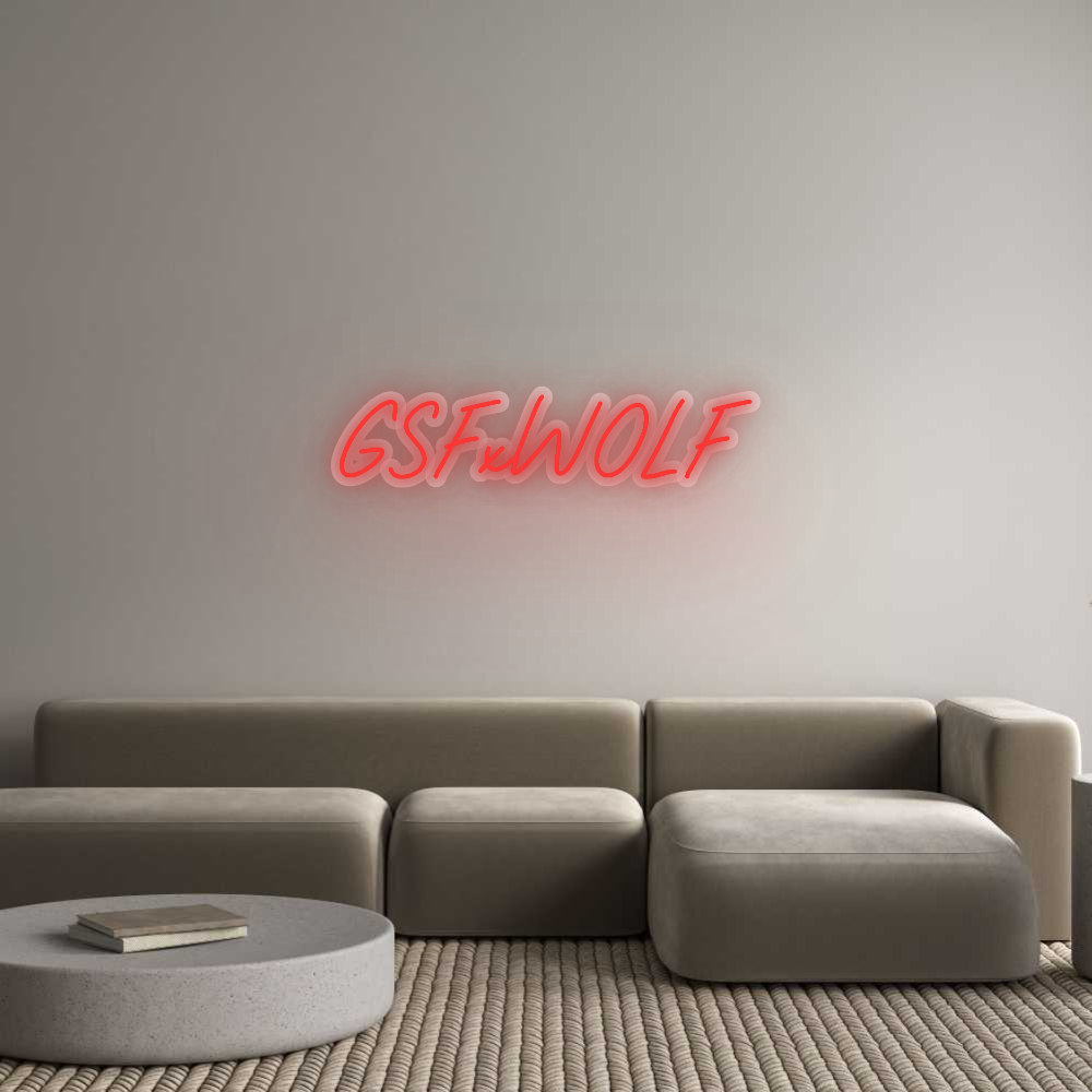 Custom Neon Sign: GSFxWOLF
