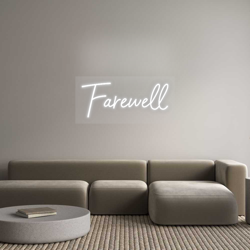Custom Neon Sign: Farewell
