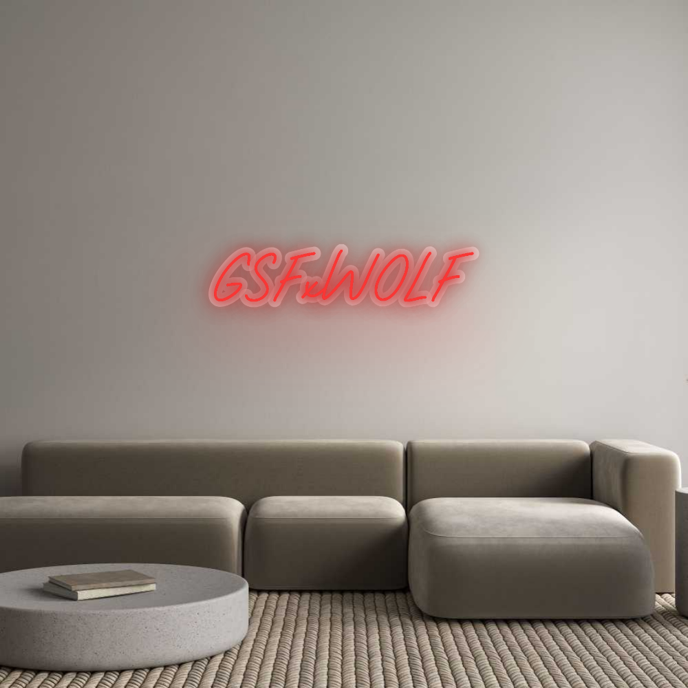 Custom Neon Sign: GSFxWOLF