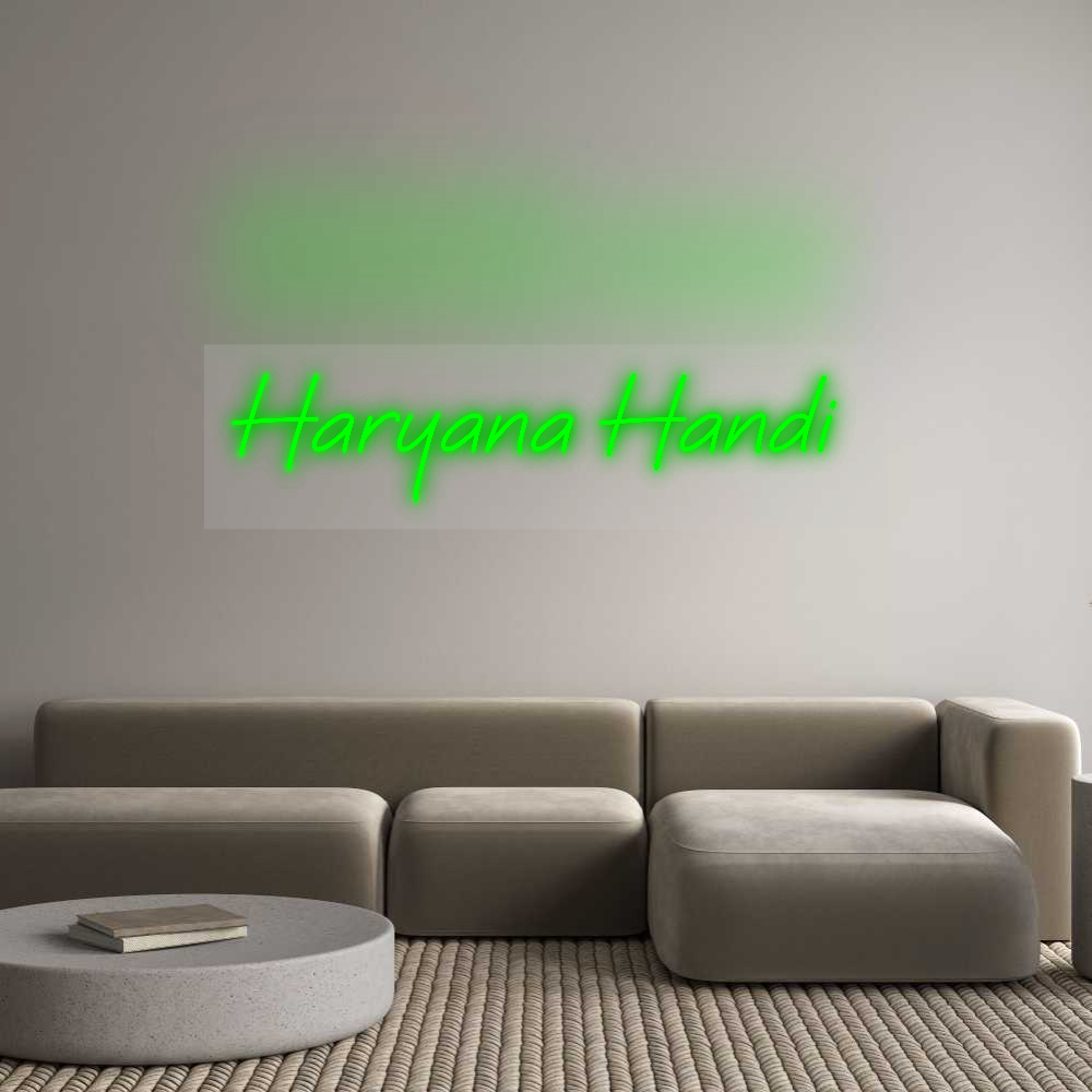 Custom Neon Sign: Haryana Handi