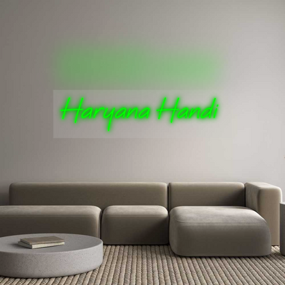 Custom Neon Sign: Haryana Handi