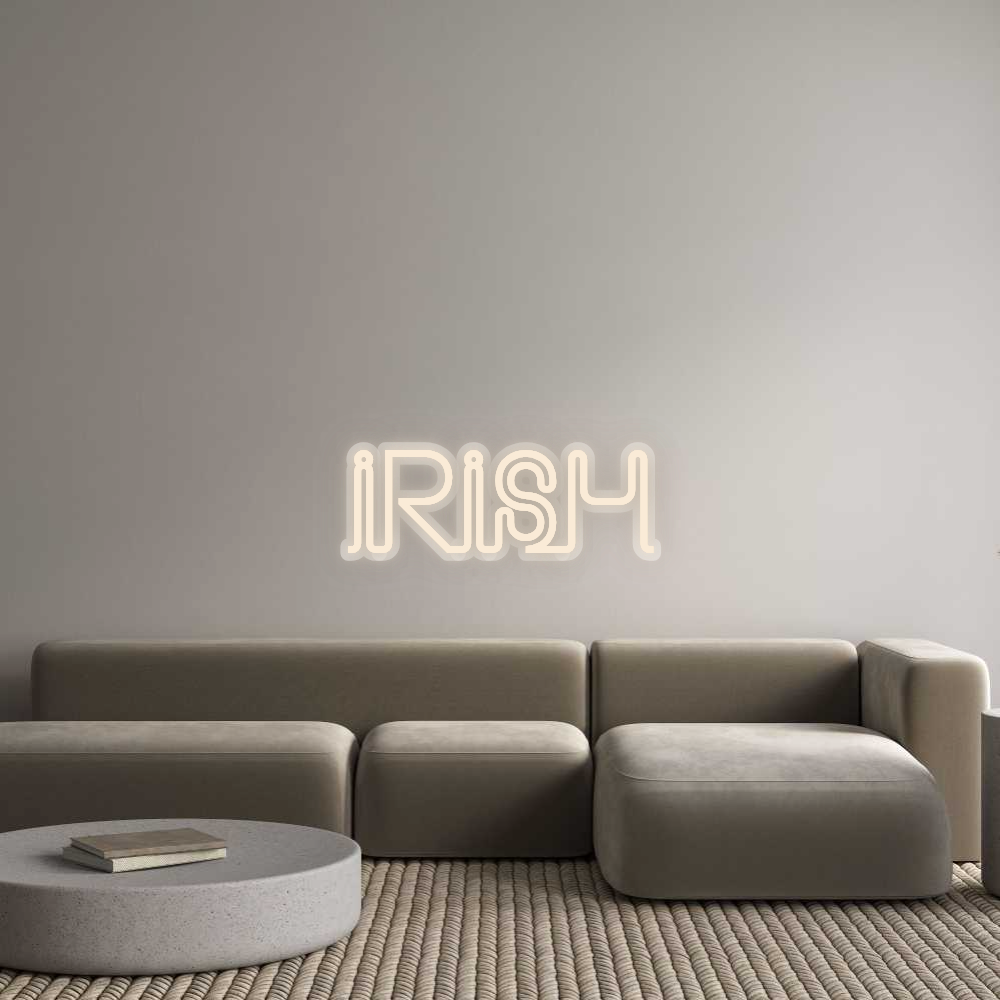 Custom Neon Sign: IRISH