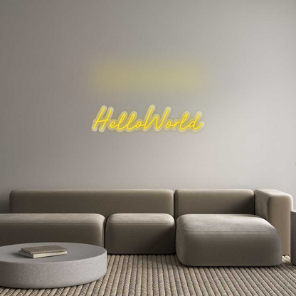 Custom Neon Sign: HelloWorld