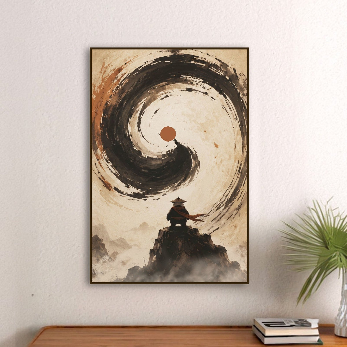 Inner Peace on a wall above a sideboard