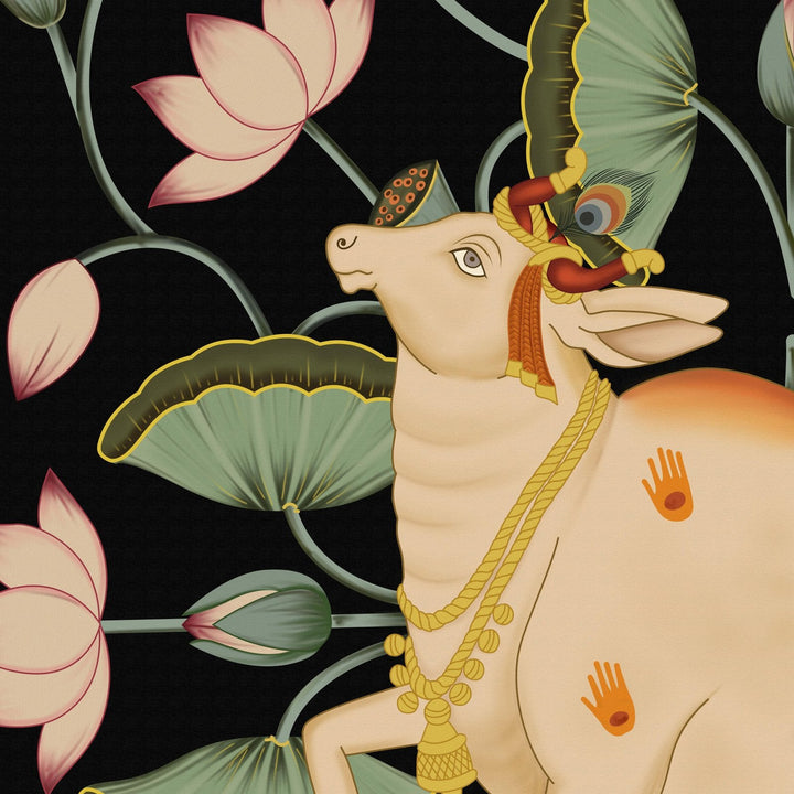 Kaamdhenu The Sacred Cow Pichwai Painting