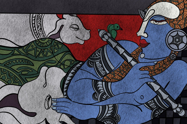 Krishna and Cow