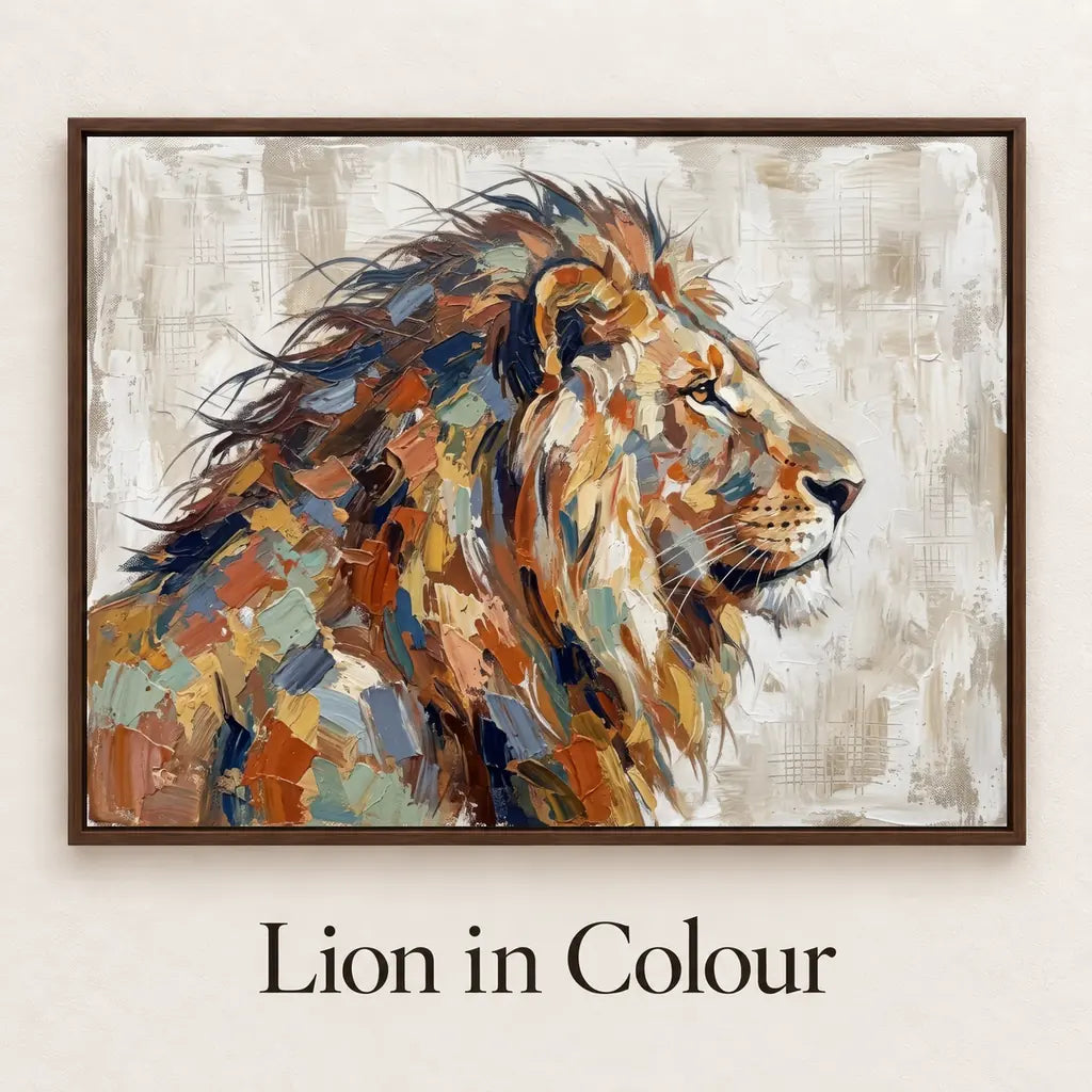 Lion in Colour – named artwork mockup