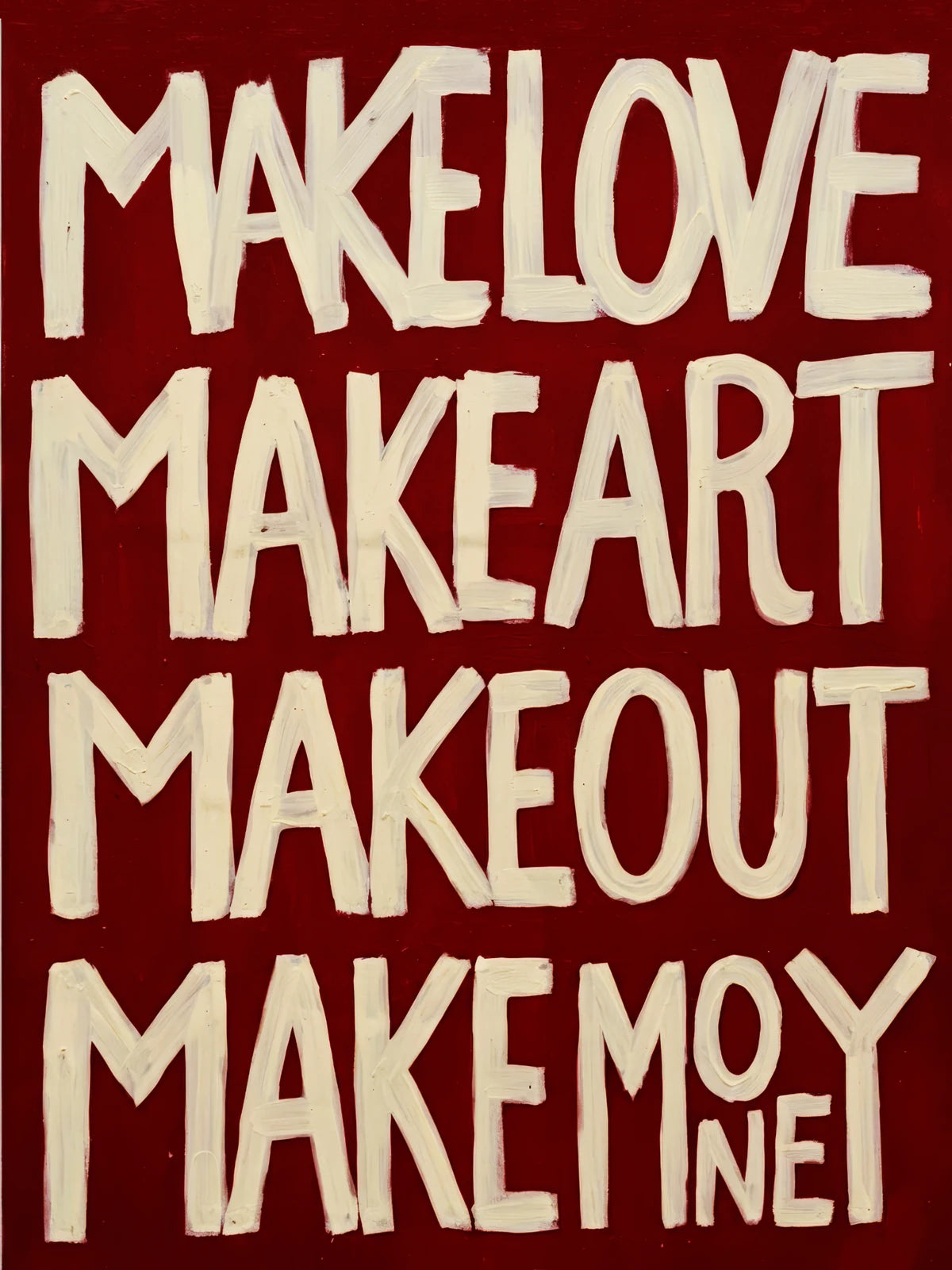 Make Love Make Art – original portrait typography artwork