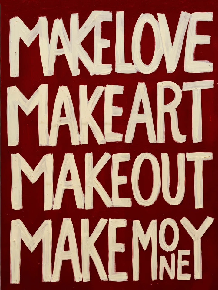 Make Love Make Art – original portrait typography artwork
