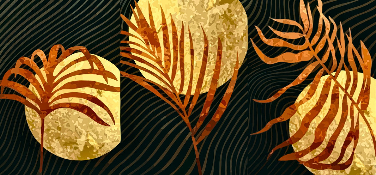 Midnight Palms - Set of 3