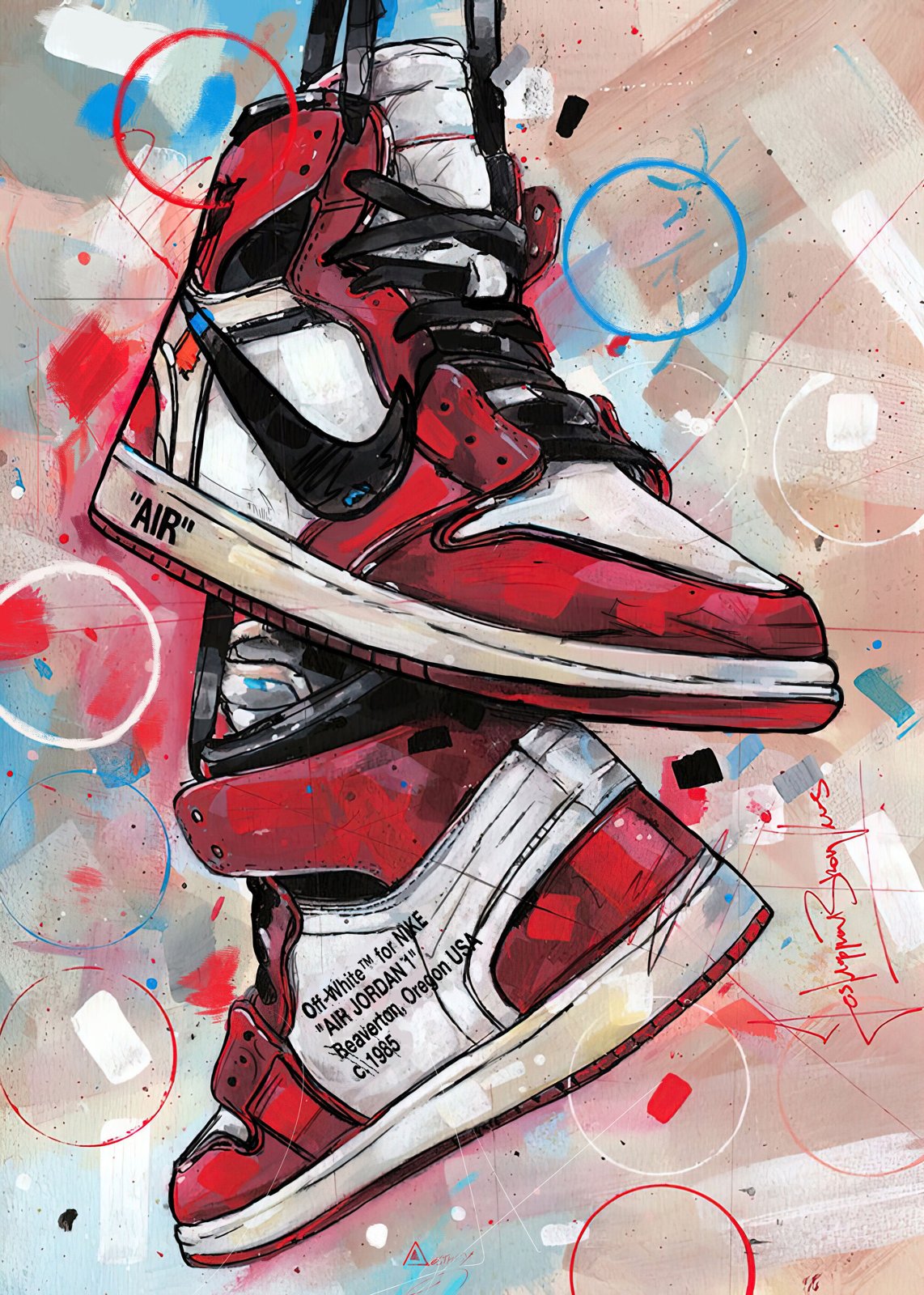 Nike Air Jordan 1 - Kiss My Airs Wall Art Poster – Aesthesy