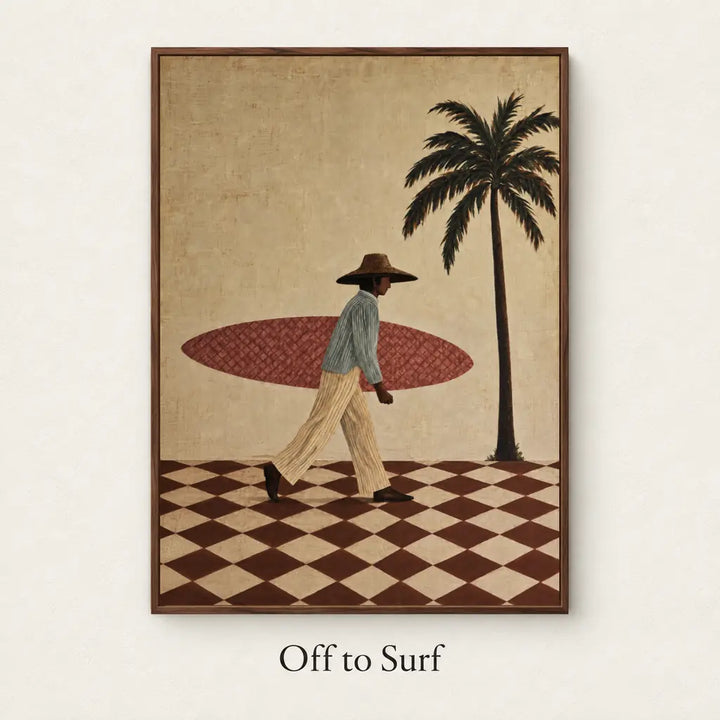 Off to Surf – named product mockup