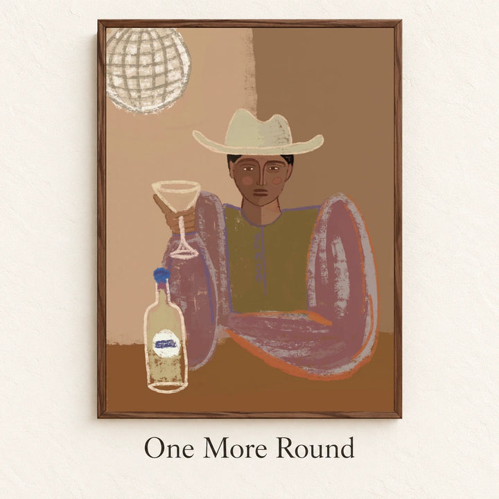 One More Round – named artwork mockup on textured white background