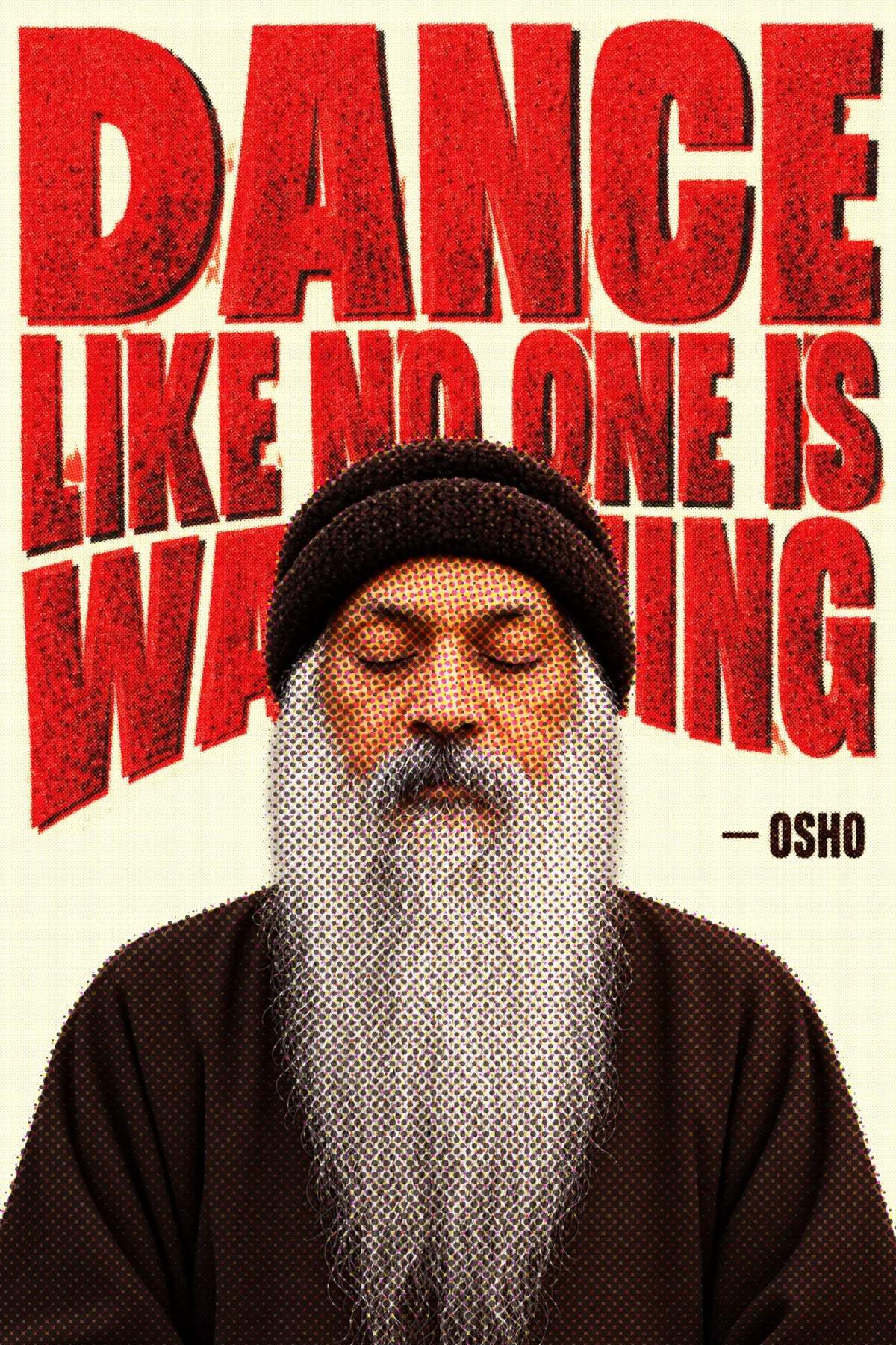 Osho - Dance Freely original Osho canvas artwork