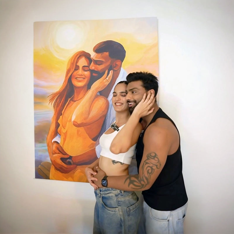 Us, Illustrated – Custom Couple Portrait