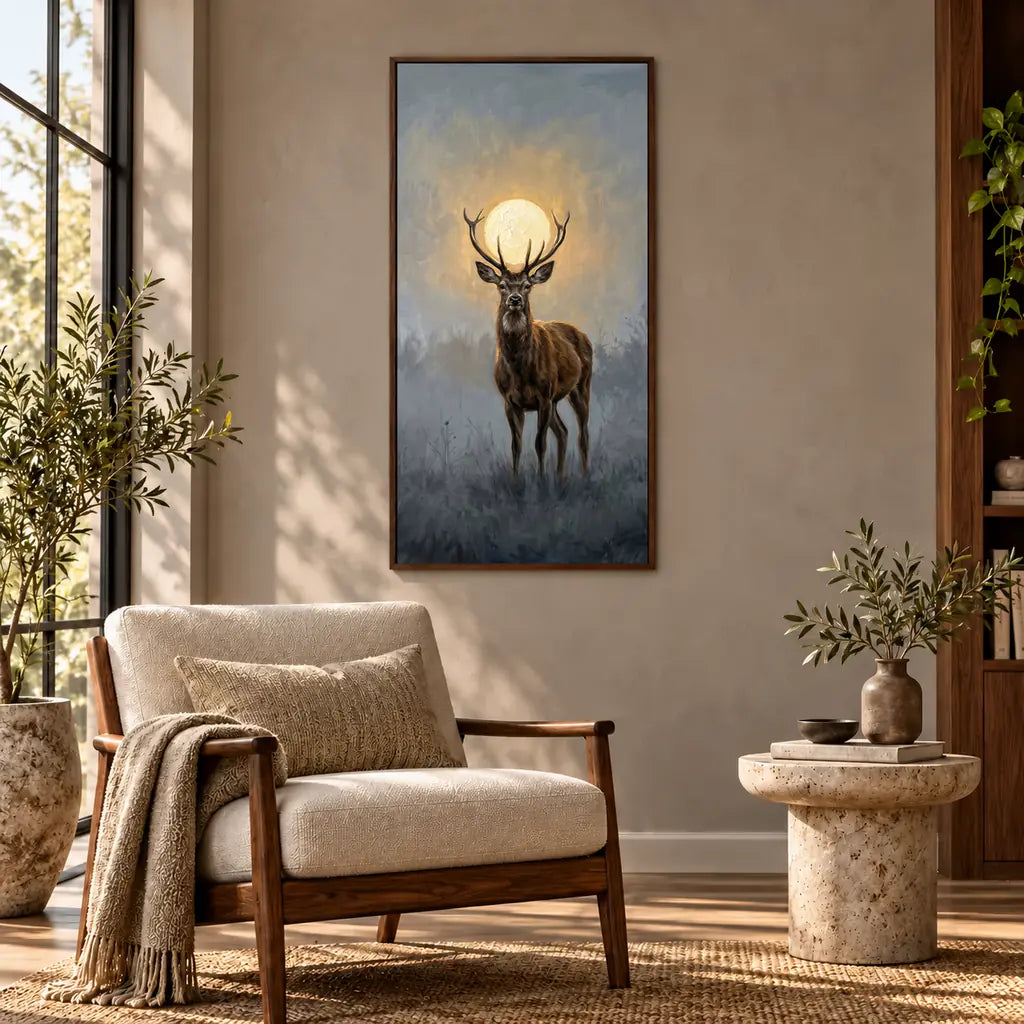 Stag in the Glow – interior lifestyle mockup