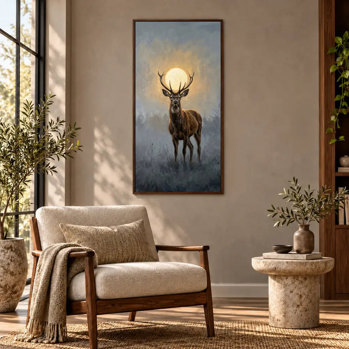 Stag in the Glow – interior lifestyle mockup