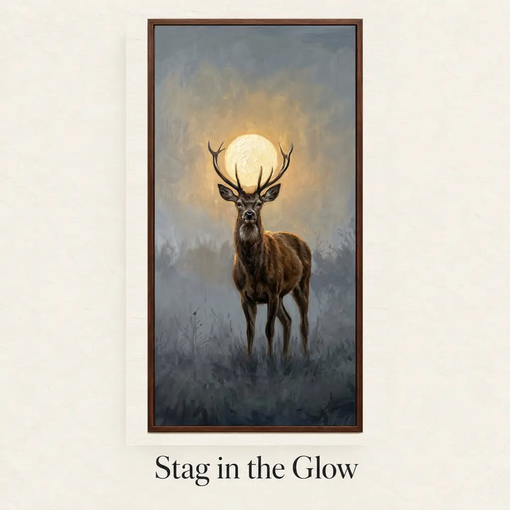 Stag in the Glow – named artwork mockup