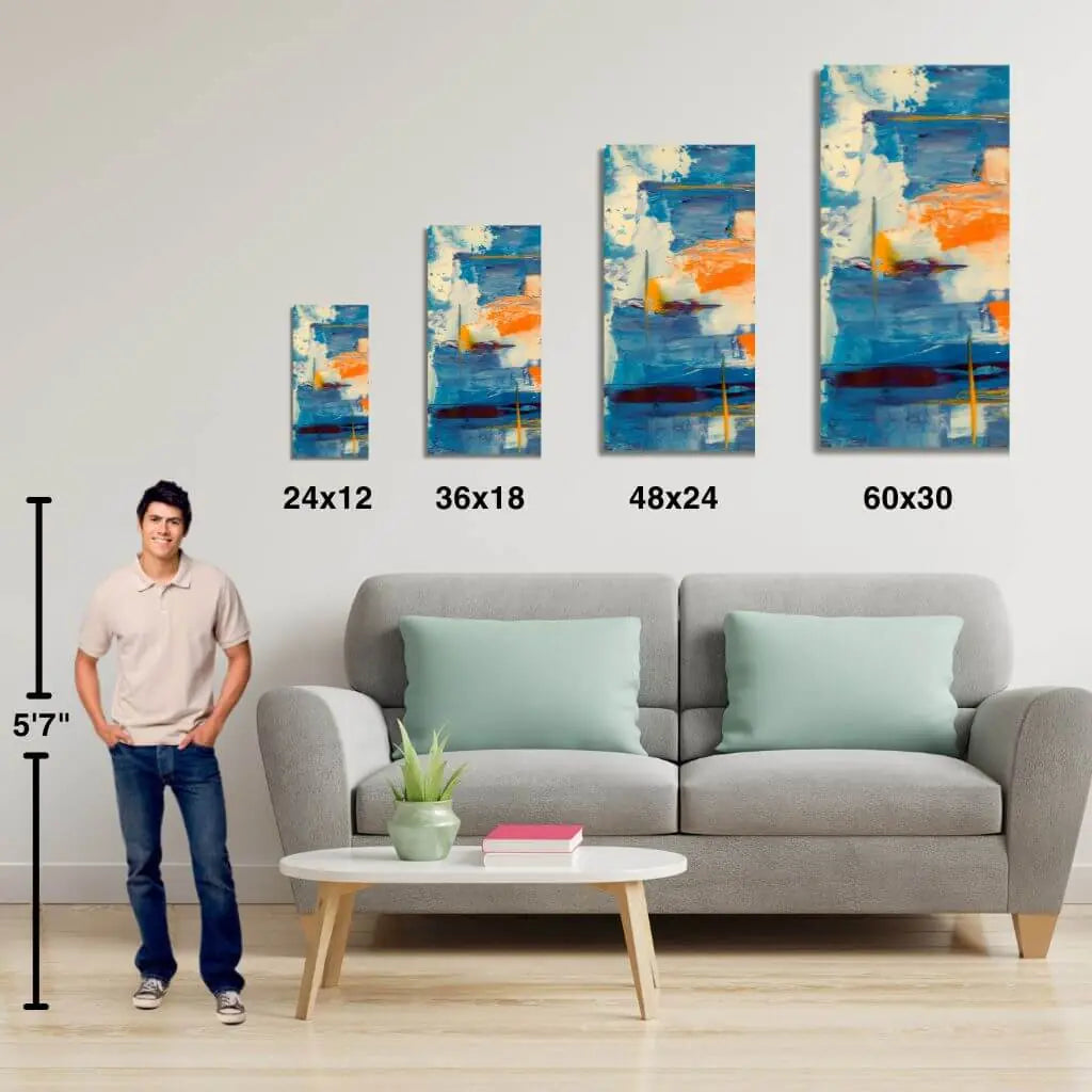 Stag in the Glow – Aesthesy canvas size guide in inches
