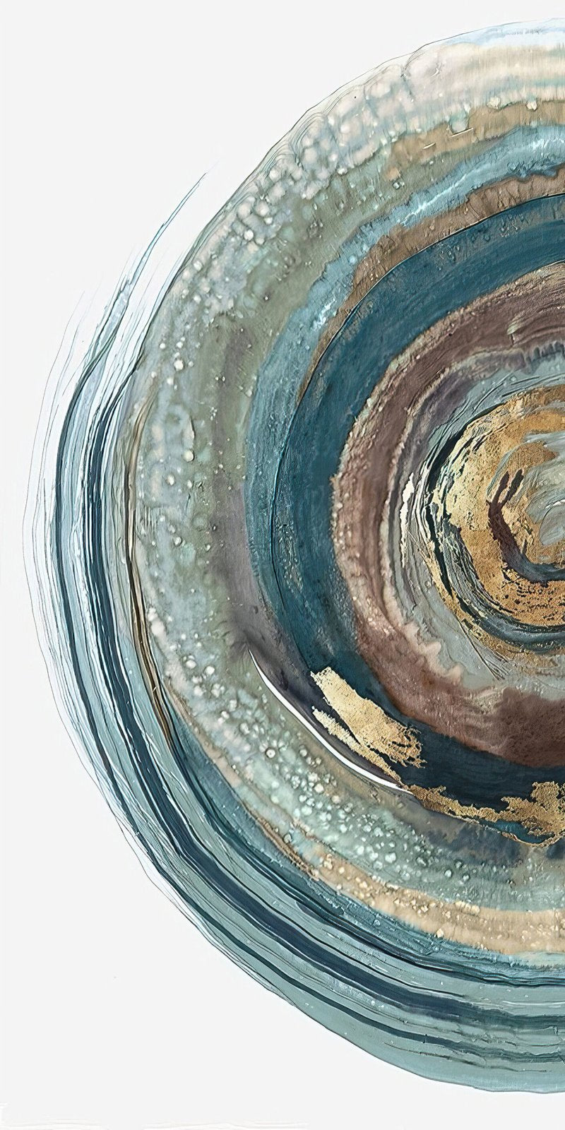 Teal Spiral - Set of 2