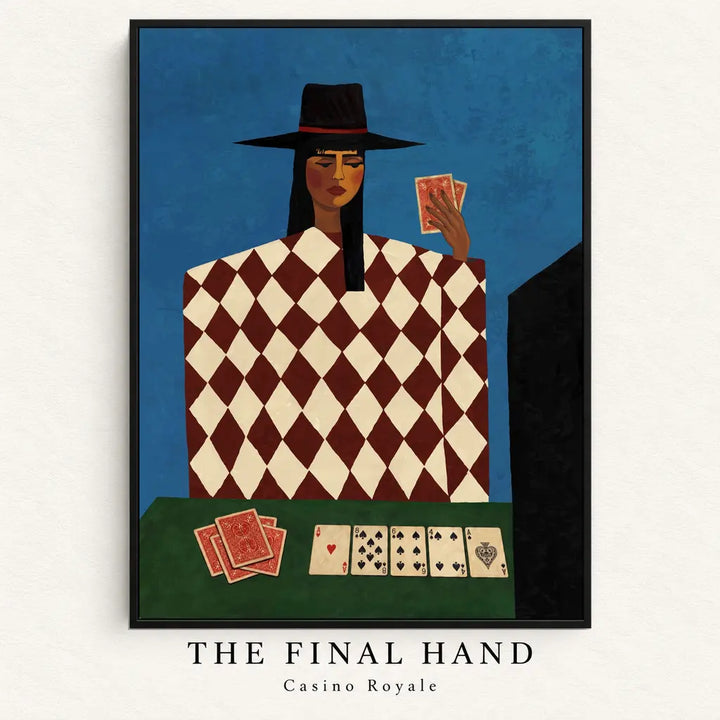 The Final Hand – Casino Royale, named artwork on textured white background