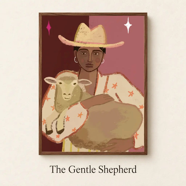 The Gentle Shepherd – named product mockup