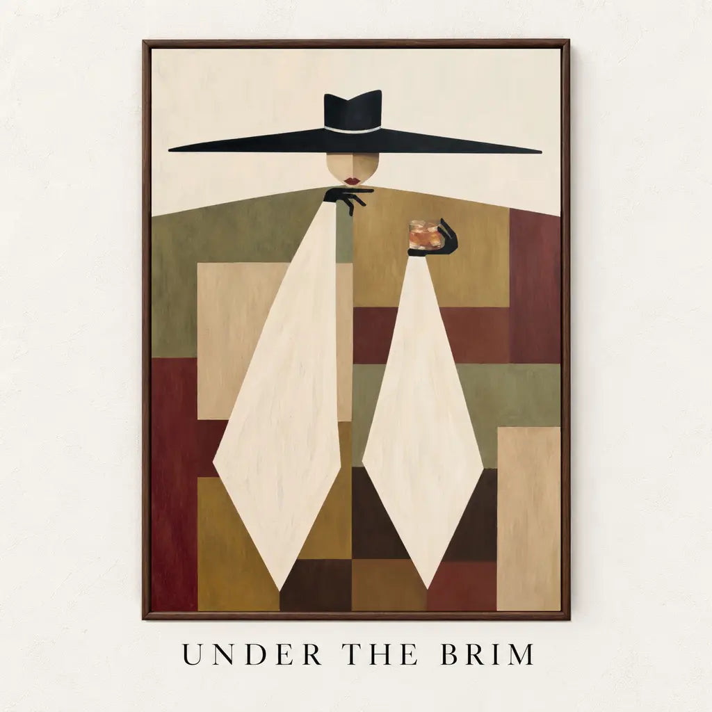 Under the Brim – named canvas mockup on a textured white background