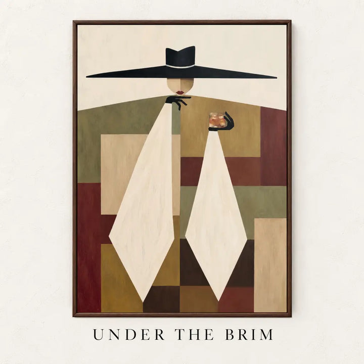 Under the Brim – named canvas mockup on a textured white background