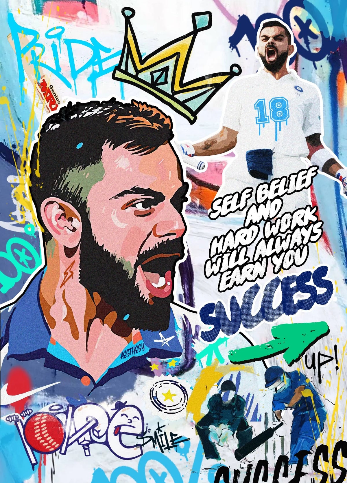 Virat Kohli - Numero 18 — original artwork